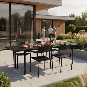 Stół ogrodowy Caprila rozkładany 180-240 cm, kolor czarny