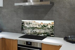 Panel Szklany Hiszpania Góry drzewa miasto
