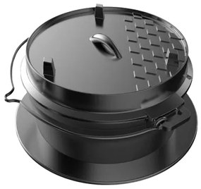 Tepro 8230 Garnek żeliwny z pokrywką Dutch Oven, 6 l