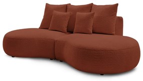 Ceglasta sofa z materiału bouclé 260 cm Saint-Germain – Bobochic Paris