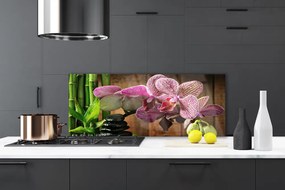 Panel Kuchenny Egzotyczny Duet: Kwiaty I Bambus