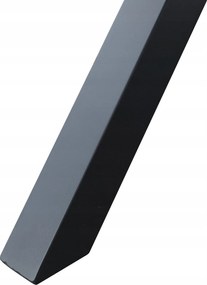 Stół ogrodowy aluminiowy antracyt 150x90x75 trwały blat kompozyt drewniany