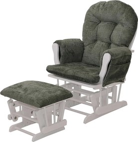 Leżanka MCW-C76, zielony, biała rama