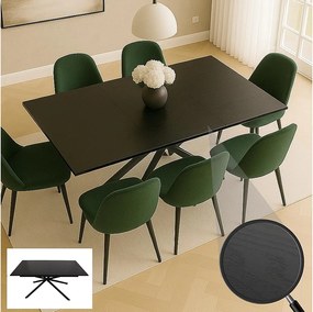 Stół do jadalni MCW-O57,  wygląd kamienia czarny