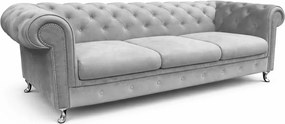 Pikowana sofa 3 osobowa Chesterfield Prima - sofa glamour do salonu