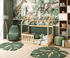 Łóżko domek Work 80x160 80x190 dziecięce parterowe drewniane z materacem lub bez