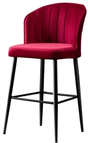 Zestaw krzeseł barowych Rubi Claret Red, 4 szt., 4 szt.