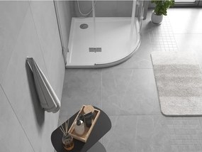 Mexen Flow brodzik półokrągły slim 90 x 90 cm, biały połysk - 46Q109090