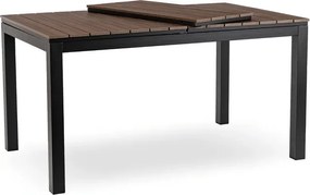 Stół Ogrodowy Prostokątny ARGOS 140-180 cm Rozkładany Orzech/Czarny