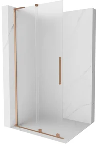 Mexen Velar L ścianka prysznicowa rozsuwana Walk-in 120 x 200 cm, szron 8 mm, miedź szczotkowana - 871-120-003-33-65