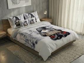 PrzytulneMieszkanie.pl PrzytulneMieszkanie.pl 3D pościel z mikroflanelu JOLLY GNOME białe + poszewka na poduszkę 40 x 50 cm gratis Rozmiar pościeli: 70 x 90 cm | 140 x 200 cm