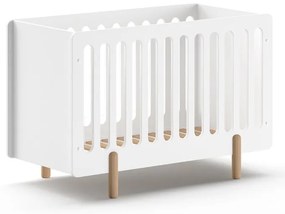 Białe łóżeczko z litego drewna sosnowego 60x120 cm SMILE – Vipack