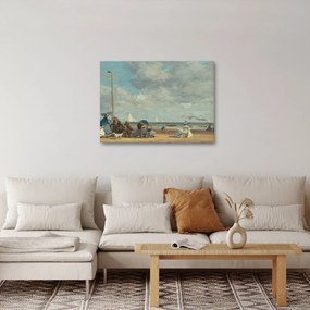 Obraz - Eugène Boudin, Beach  at Trouville, reprodukcje (70x50 cm)