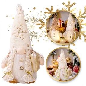 Świecący świąteczny skrzat JINGLE 30 cm - różne rodzaje Kolor: Brązowy