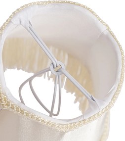 Klosz do lampy z tkaniny kremowy 12 cm - Granny
