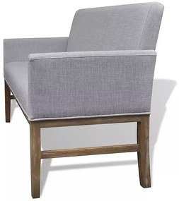 Jasnoszara elegancka ławka tapicerowana - Hikko