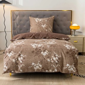 PrzytulneMieszkanie.pl PrzytulneMieszkanie.pl Pościel z mikroflanelu BRONIVA brązowe Rozmiar pościeli: 70 x 90 cm | 140 x 200 cm