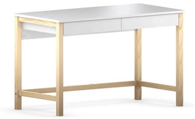 Białe drewniane biurko skandynawskie 120x60 cm - Kizo X11