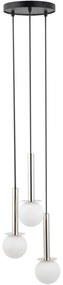 Żyrandol na lince DAISY 3xG9/12W/230V śr. 27 cm chrom błyszczący/czarny/biały