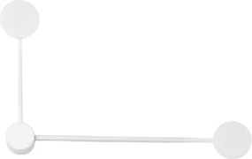 Biała lampa ścienna Eclipsia - 325x520x64mm 2xGX53 - Dwuramienna metalowa lampa ścienna - Długie ramię po prawej stronie