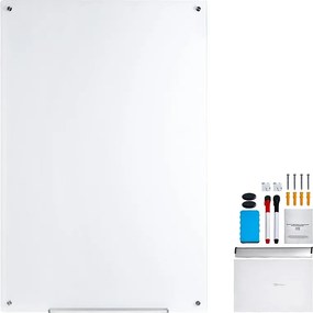 Tablica Magnetyczna w Szkle SucceBuy, 90 x 60cm, Sucha Tabela Bez Ramy