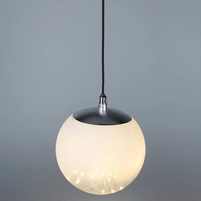 Ozdoba świelna, transparentna kula z LED, Ø 18 cm