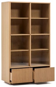Witryna w dekorze dębu z drzwiami przesuwnymi w naturalnym kolorze 100x174x40 cm Helvine – Kave Home
