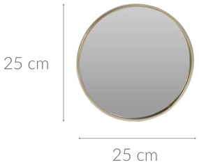 Lustro dekoracyjne CHAMPAGNE, Ø 25 cm