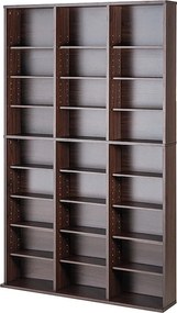 Meble do Schowy Multimedialne SucceBuy na 9 Poziomach, Regulowalna Polka DVD dla 756 CD, Espresso