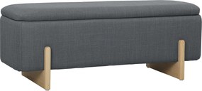 HOMCOM Hoker ze schowkiem, ławka z piankowym wypełnieniem, imitacja lnu, 111 x 44 x 44,5 cm, ciemnoszary