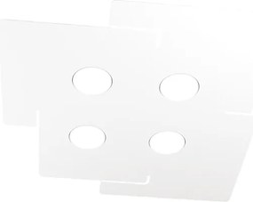 Lampa sufitowa LED ECHO Top Light w kolorze białym, prostokątna, metalowa, z 4 gniazdami na żarówki Gx53