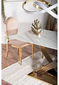 Krzesło KING VELVET beżowe/ złote SIGNAL