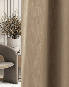 Zasłona gotowa na taśmie marszczącej 140x280cm light brown 1 szt.