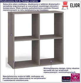 Szary ażurowy regał kostka glina - Selex 5X