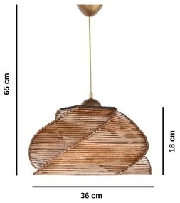 Beżowa lampa wisząca ø 36 cm Pentagone – Opviq lights