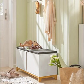 Ławka na buty z siedziskiem i 2 drzwi FSR117-W