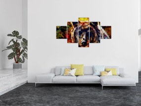 Obraz - Niedźwiedź, malarstwo (125x70 cm)
