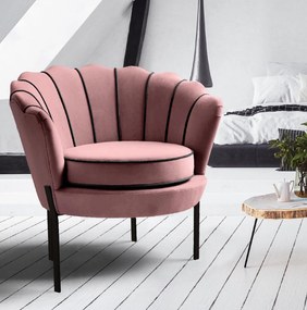 Velvetowy fotel w stylu glamour Angelo