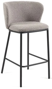 Jasnoszary hoker (wysokość siedziska 65 cm) Ciselia – Kave Home