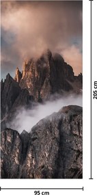 Fototapeta na drzwi - Włoskie Dolomity ukryte we mgle (95x205cm)