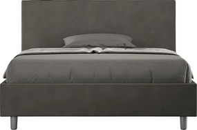 Łóżko bez stelaża tapicerowane 140x210 microfibra szary Adele