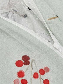 PrzytulneMieszkanie.pl PrzytulneMieszkanie.pl Pościel z bawełny Renforcé ROXY NOEL jasna zielona Rozmiar pościeli: 80 x 80 cm | 135 x 200 cm