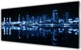 Panel Szklany do Kuchni Panorama Nowoczesnej Metropolii
