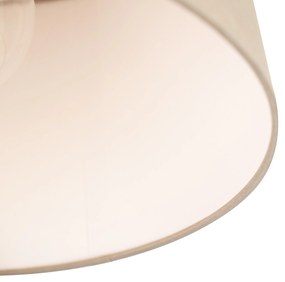 Nowoczesna lampa sufitowa z abażurem w kolorze taupe 35 cm - CombiWiejski/ Rustykalny / Vintage Oswietlenie wewnetrzne