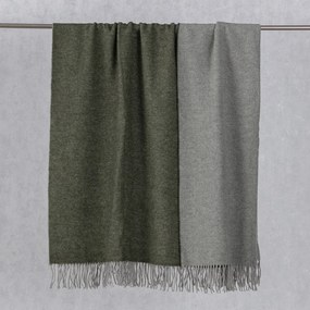 Pled Merinos 140x200cm melange green khaki