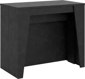 Konsola rozkładana 90x48/296 cm Bakari antracytowy efekt stucco