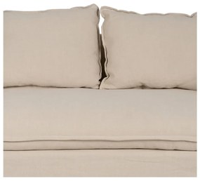 Kremowa lniana sofa 160 cm – Ixia