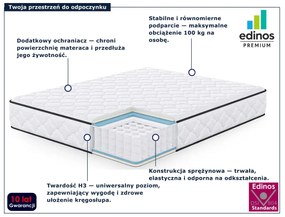 Materac sprężynowy z pokrowcem 140x200 cm  D8-L71