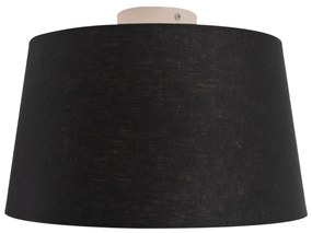 Nowoczesna lampa sufitowa biała z czarnym kloszem 35 cm - Combi klasyczny/Antyczny Oswietlenie wewnetrzne