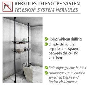 Metalowe organizery do szafy zestaw 2 szt. Herkules – Wenko